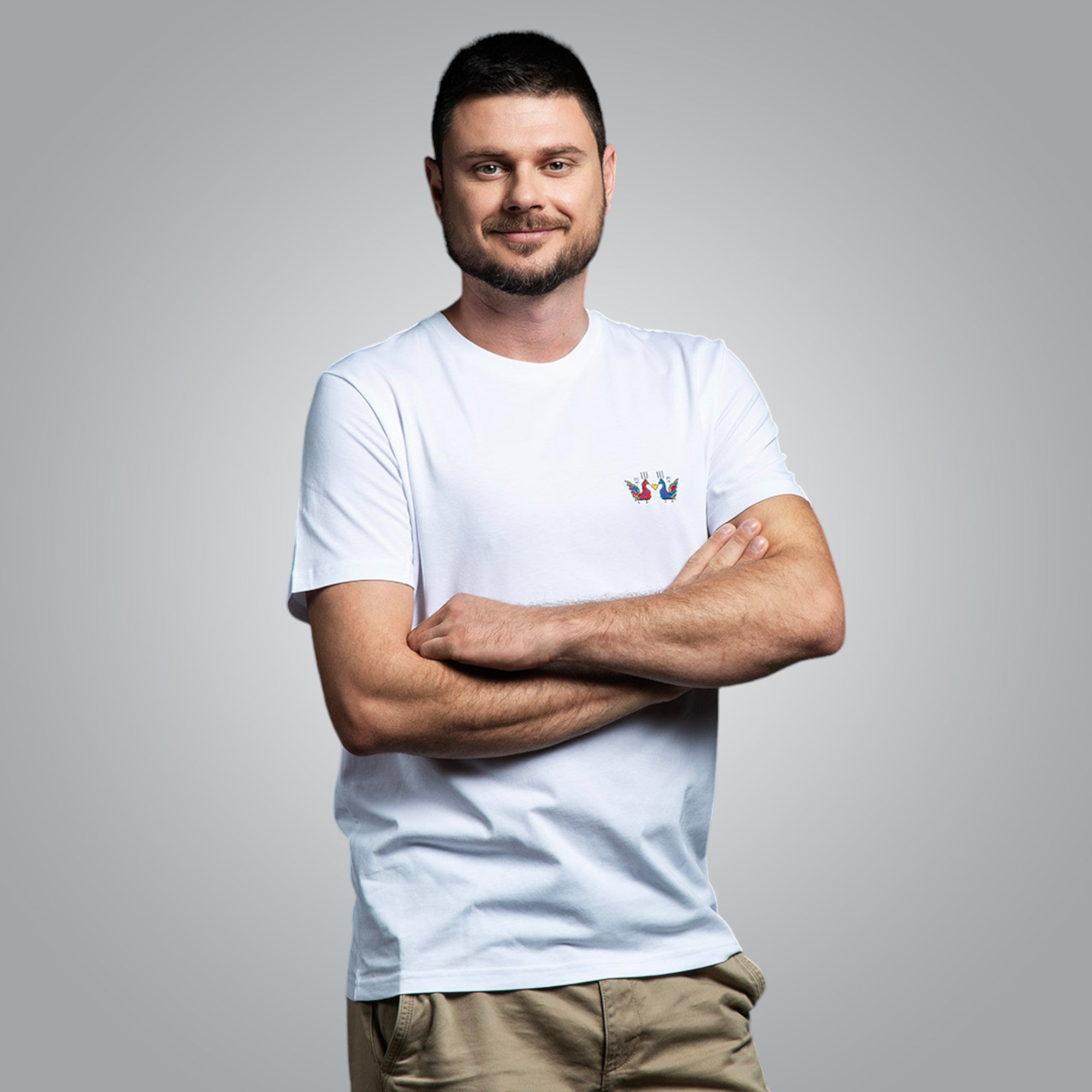 T-shirt with detail "Roosters"