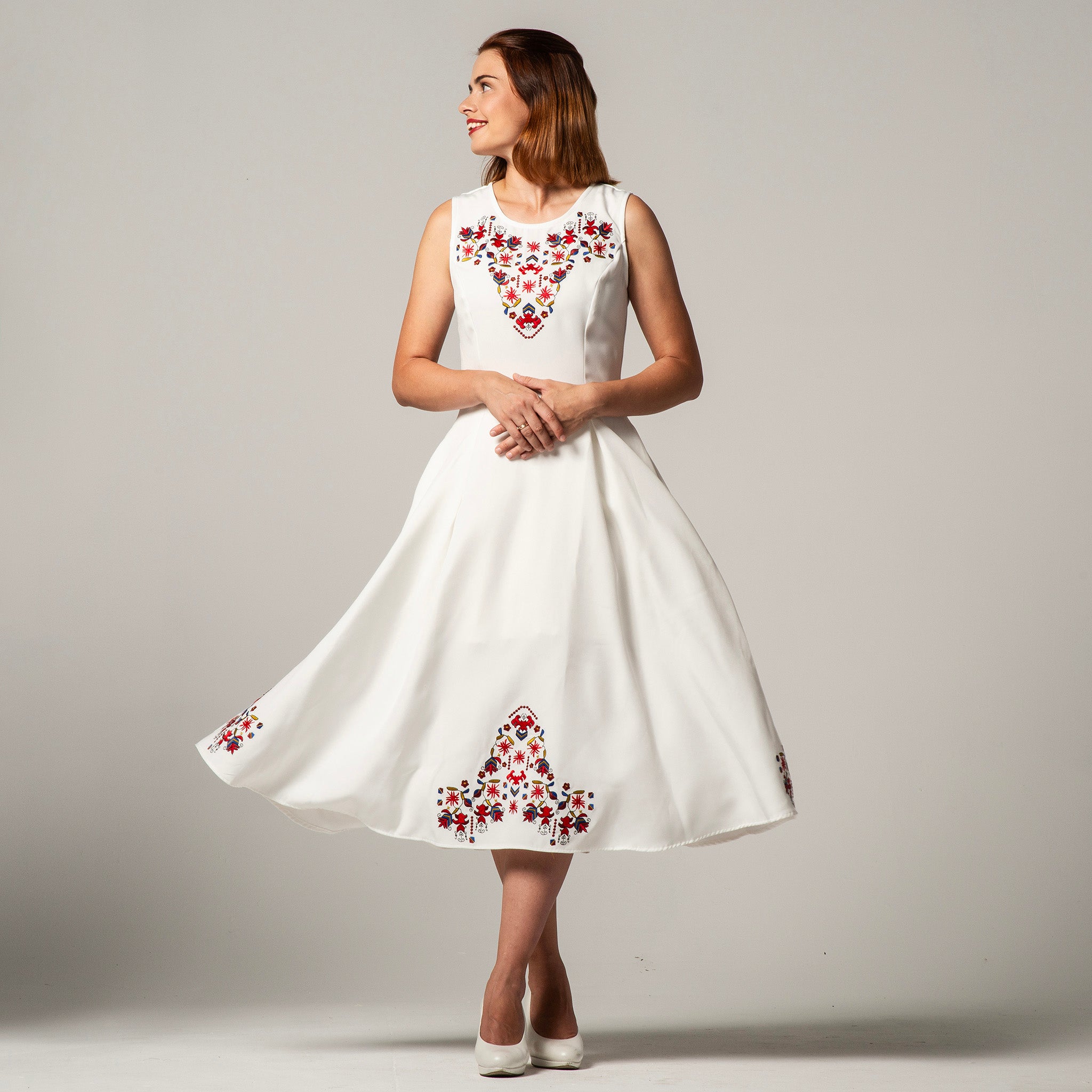 Dress with Samokov embroidery