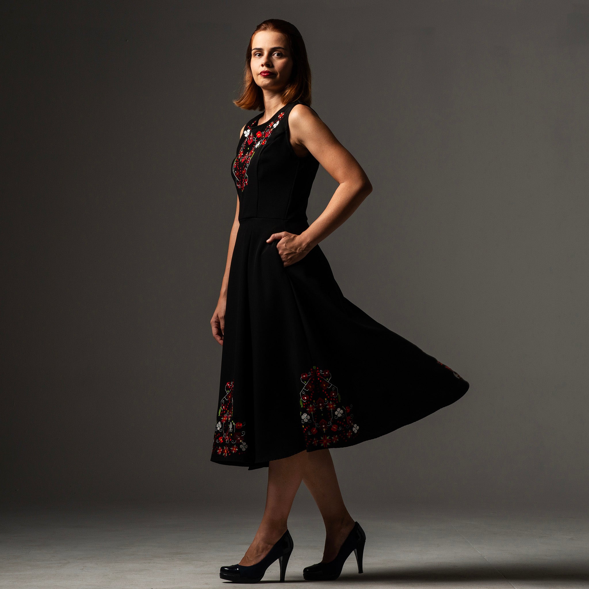 Dress with Samokov embroidery