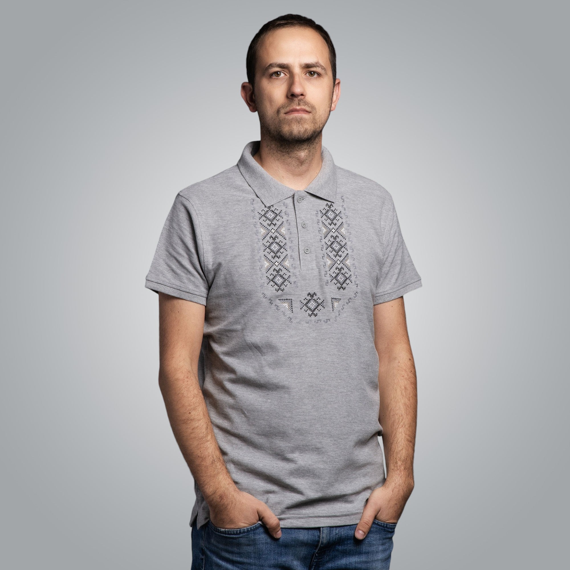 T-shirt with collar "Gizdav"