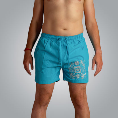 Swimming shorts with embroidery &quot;Directions&quot; 