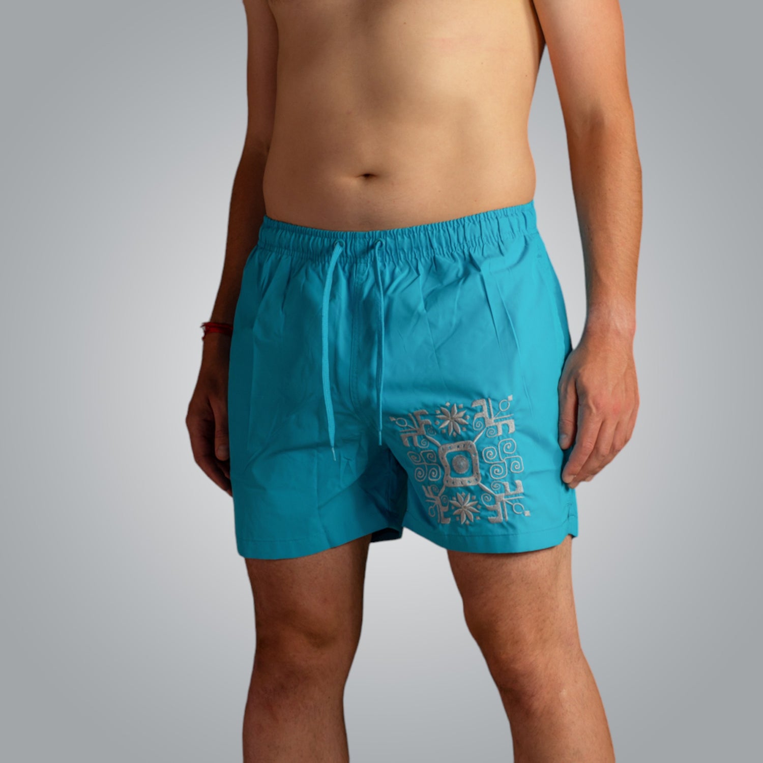 Swimming shorts with embroidery &quot;Directions&quot; 