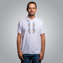 Men's t-shirt with collar Burgasko embroidery