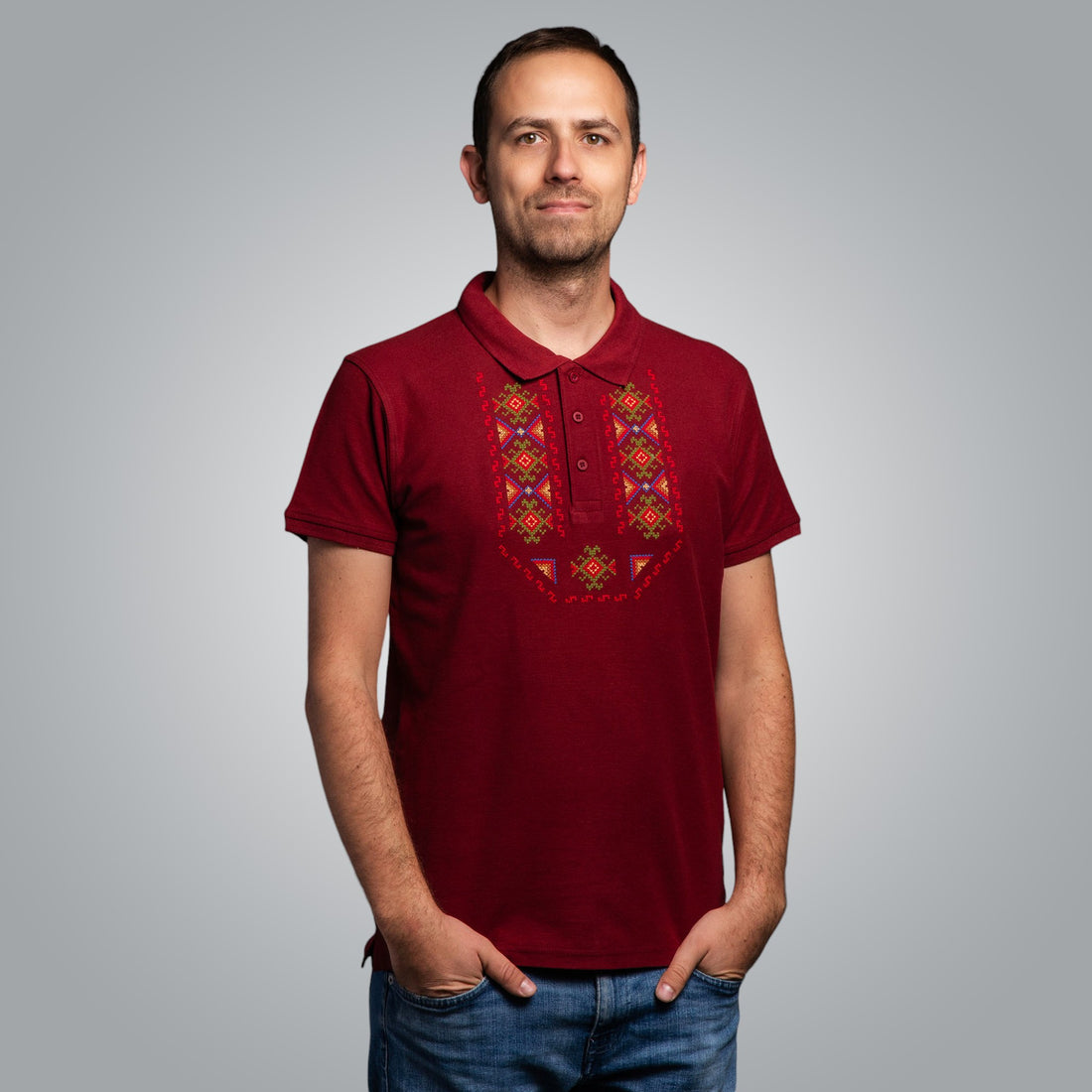 T-shirt with collar &quot;Gizdav&quot;