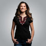 V-neck t-shirt with Shopsko motifs