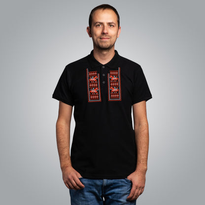 Horses T-shirt with collar