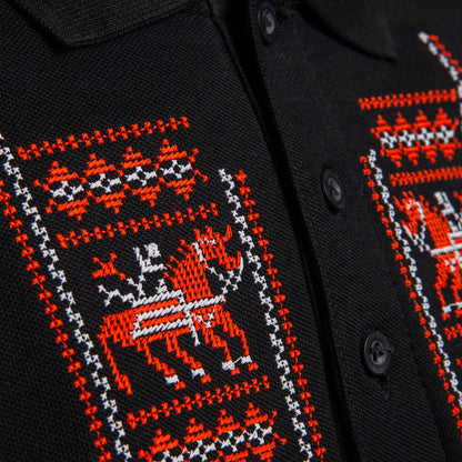 Horses T-shirt with collar