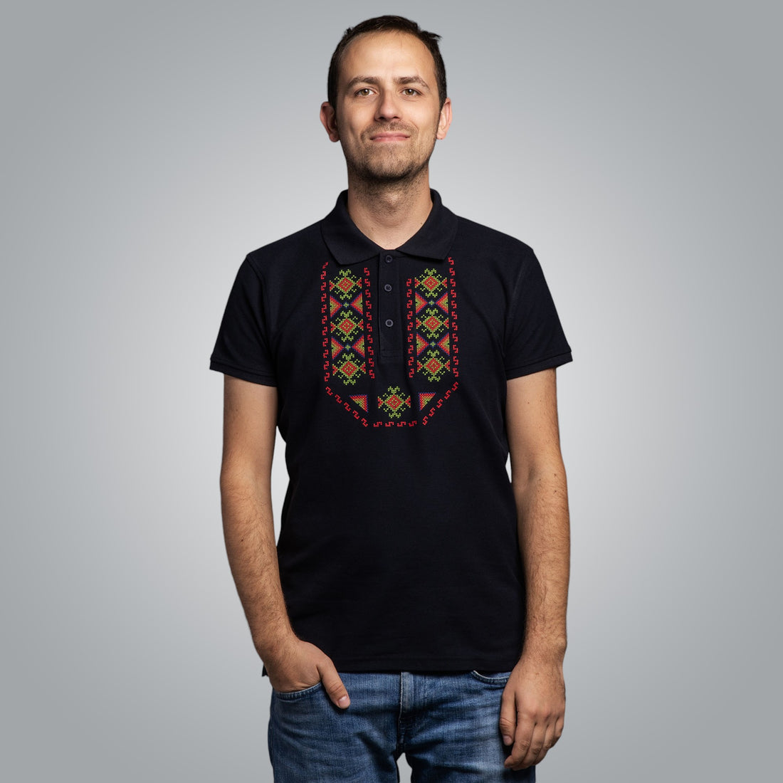 T-shirt with collar &quot;Gizdav&quot;