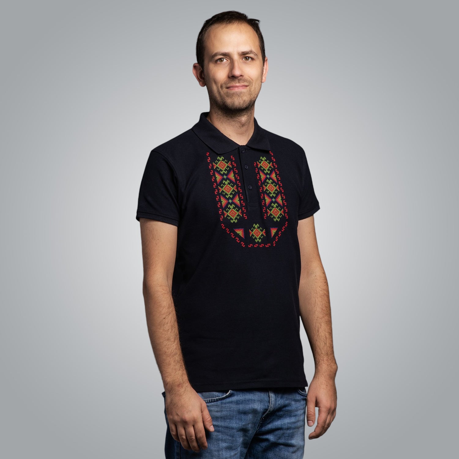 T-shirt with collar &quot;Gizdav&quot;