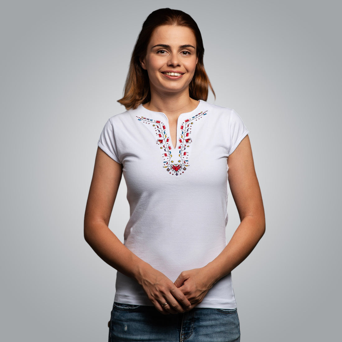 &quot;Pastrota&quot; V-neck T-shirt