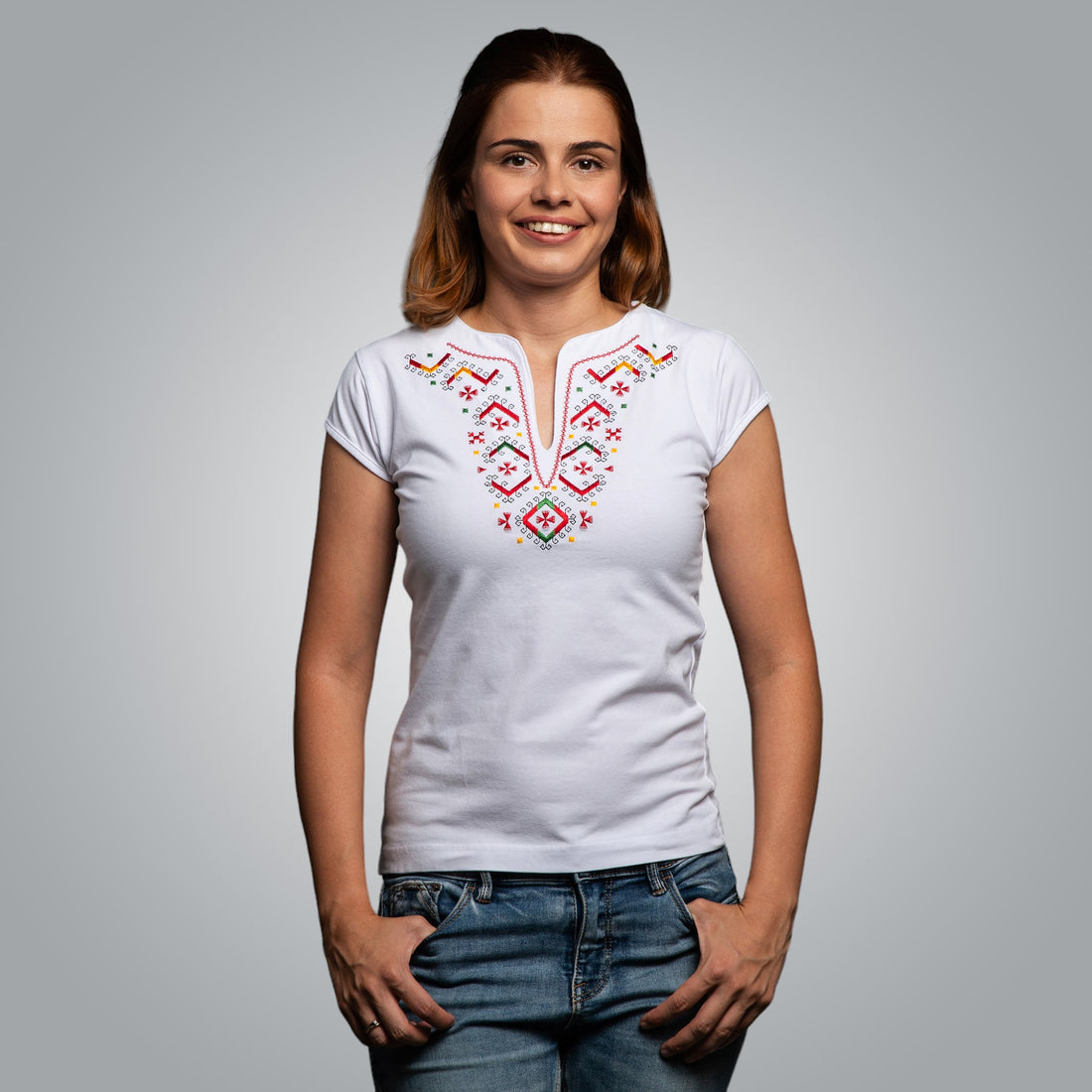 V-neck T-shirt &quot;Nashenska&quot;