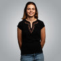 V-neck T-shirt embroidered with embroidery from Dryanovo