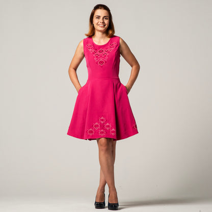 Short dress with &quot;Nashenska&quot; embroidery