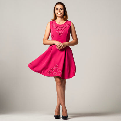 Short dress with &quot;Nashenska&quot; embroidery