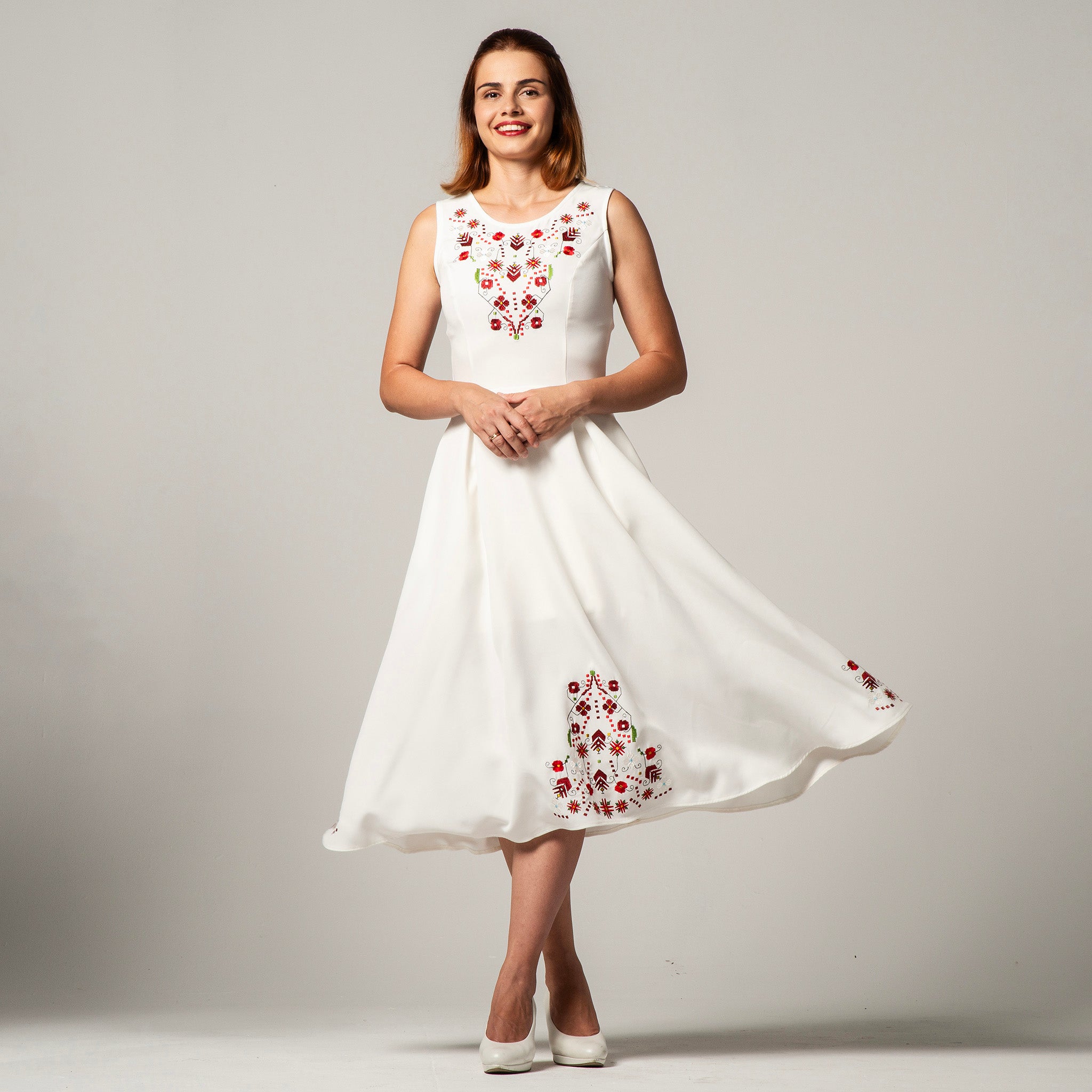Dress with Samokov embroidery