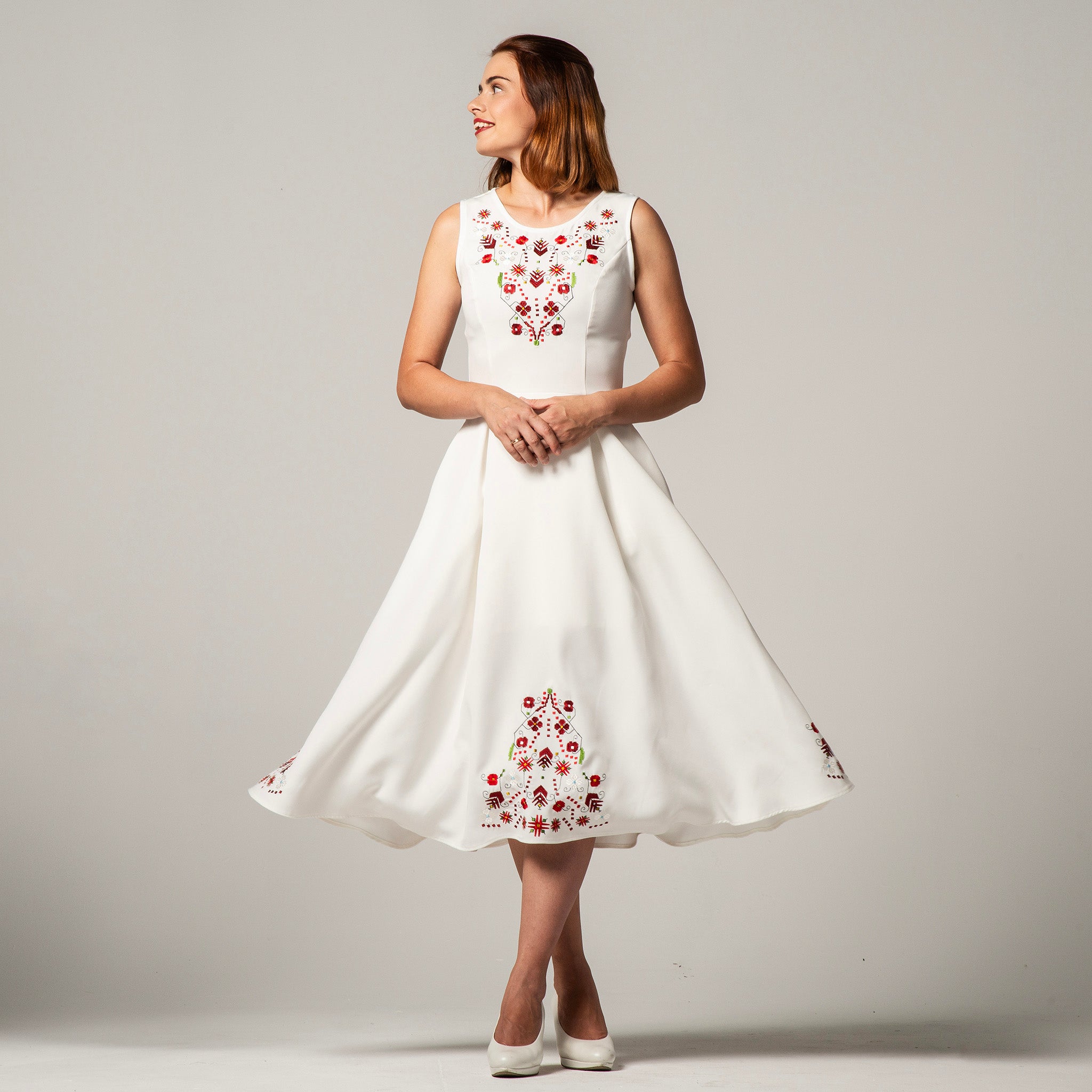 Dress with Samokov embroidery
