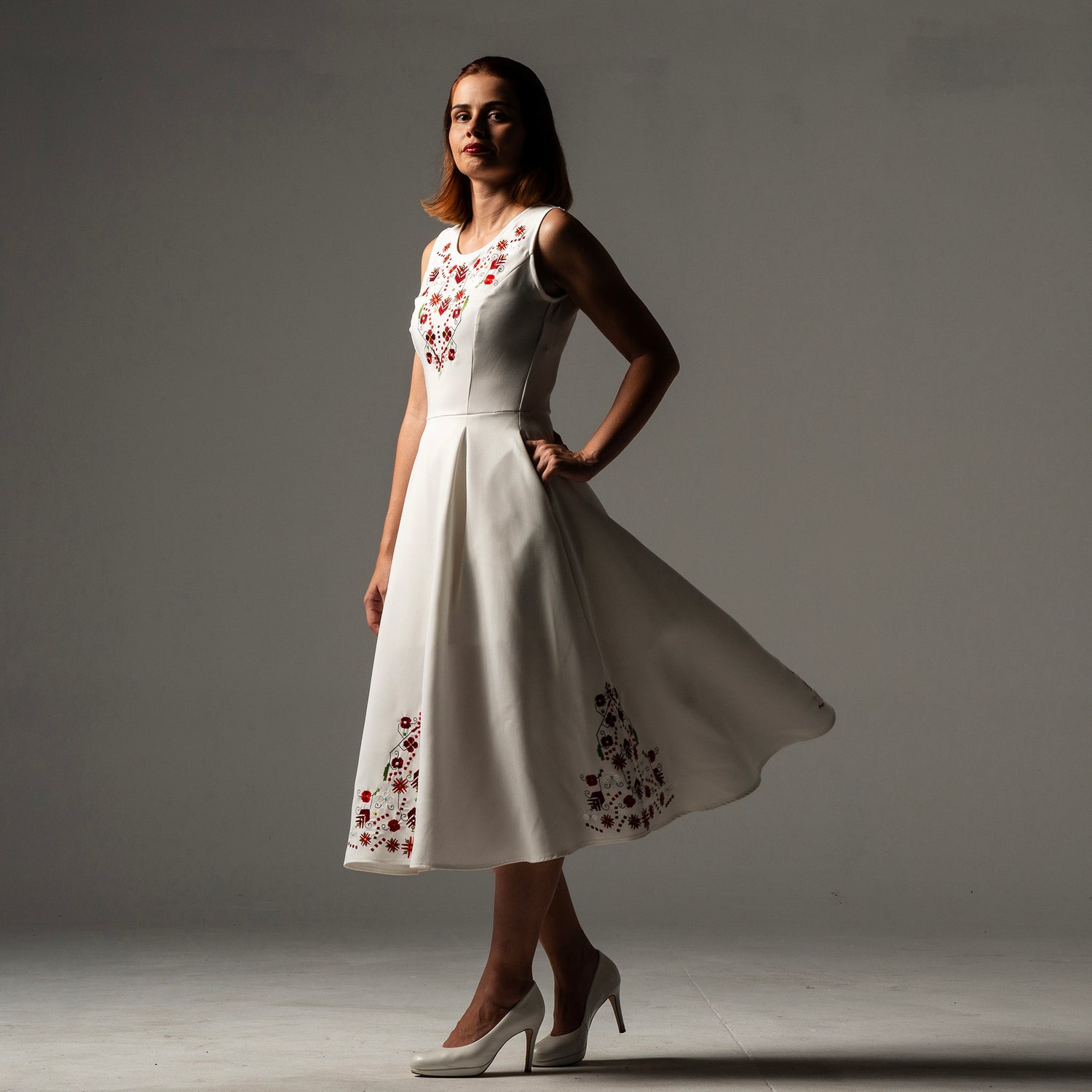 Dress with Samokov embroidery