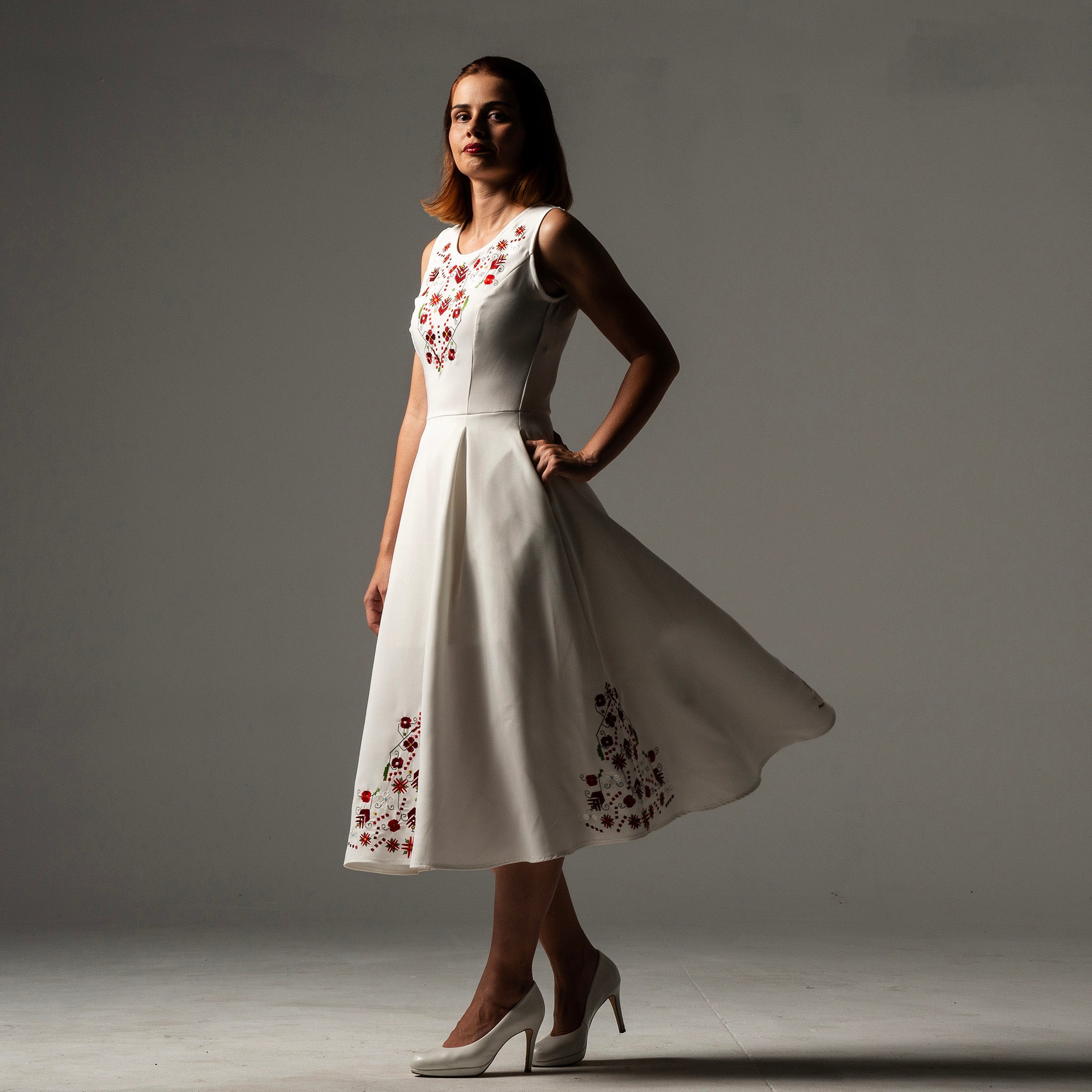 Dress with Samokov embroidery