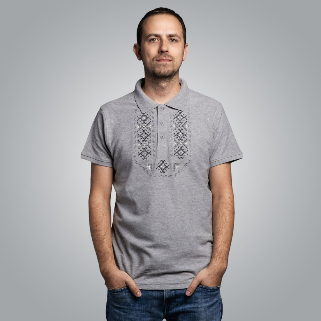 T-shirt with collar &quot;Gizdav&quot;