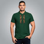Men's t-shirt with collar Burgasko embroidery