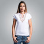 V-neck t-shirt with Shopsko motifs