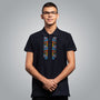 Men's t-shirt with collar Burgasko embroidery
