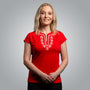 V-neck t-shirt with Shopsko motifs