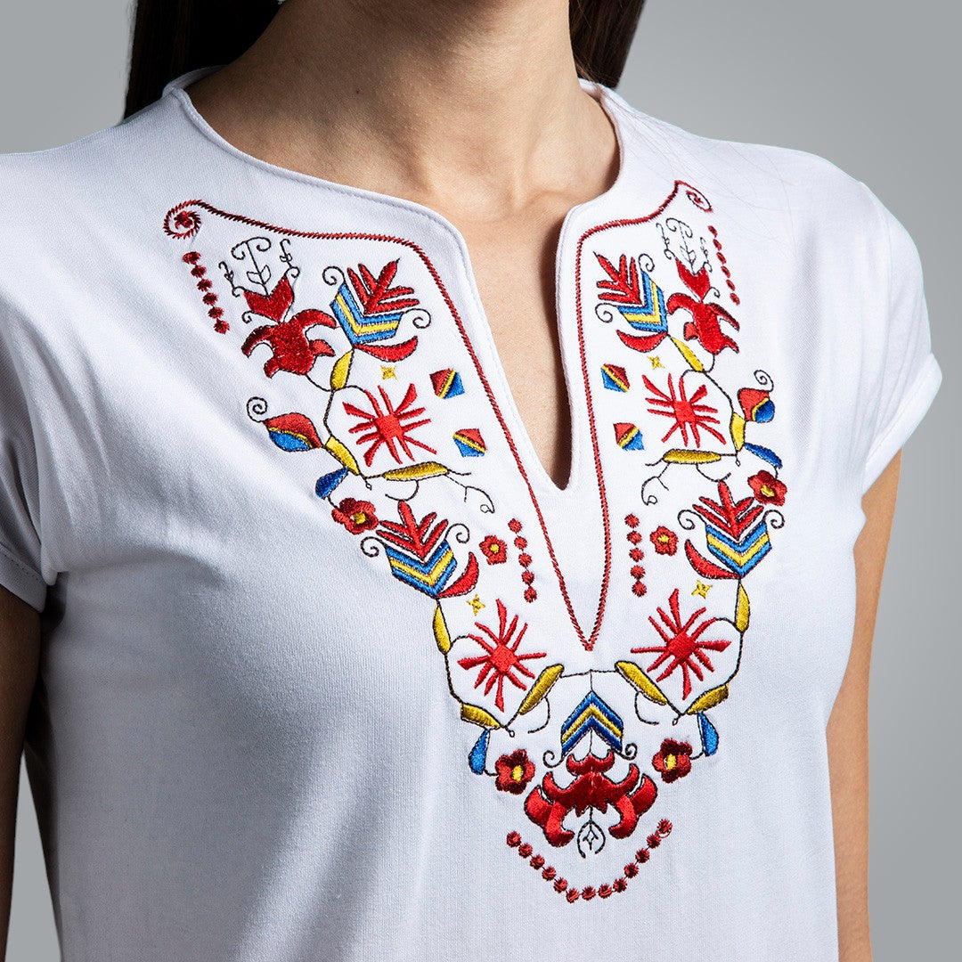 V-neck T-shirt - &quot;Samokovska&quot;