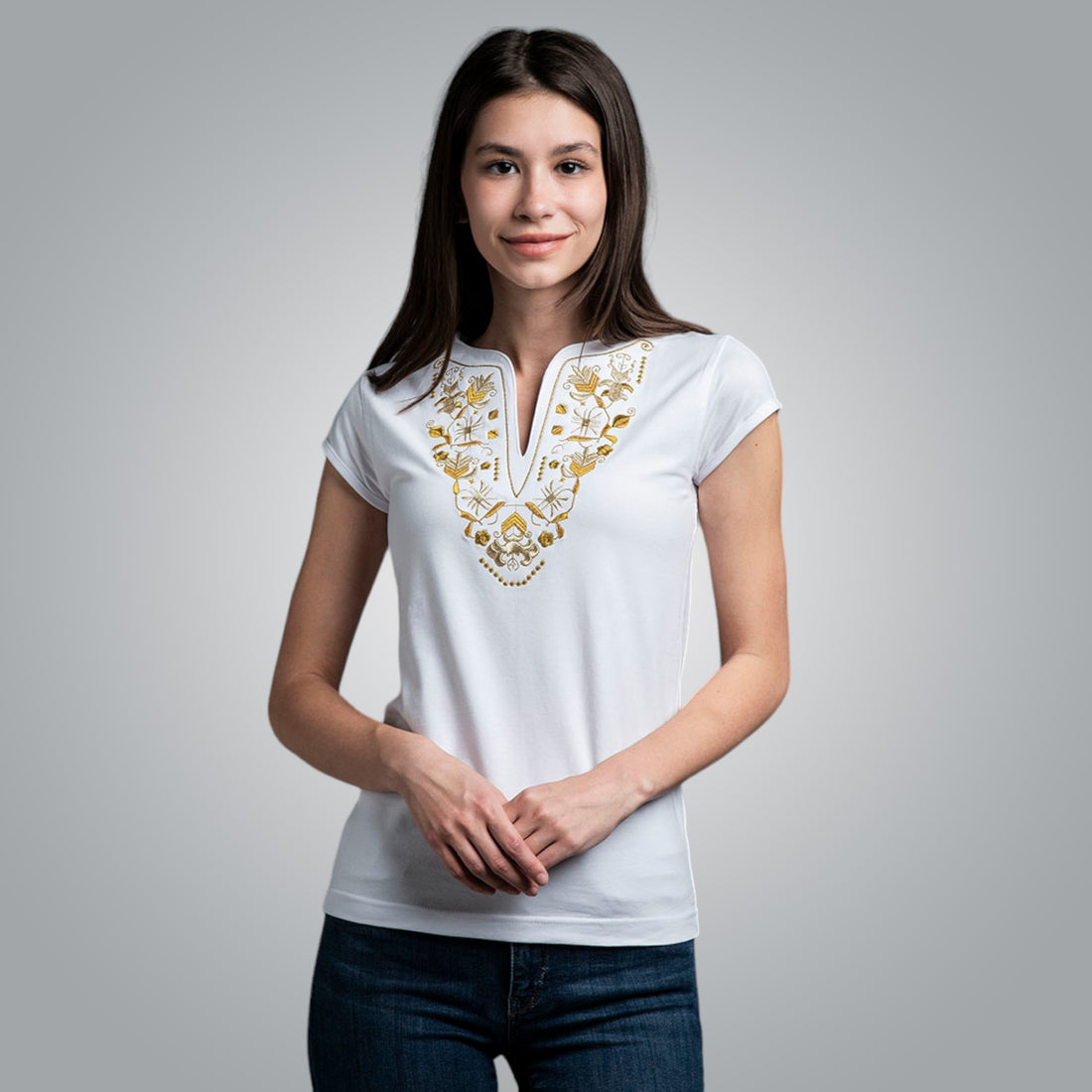 V-neck T-shirt - &quot;Samokovska&quot;
