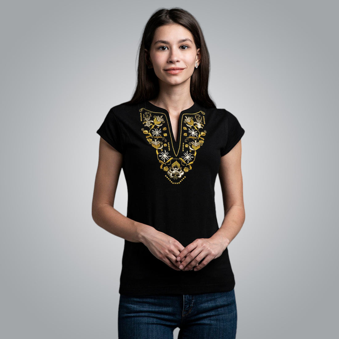 V-neck T-shirt - &quot;Samokovska&quot;
