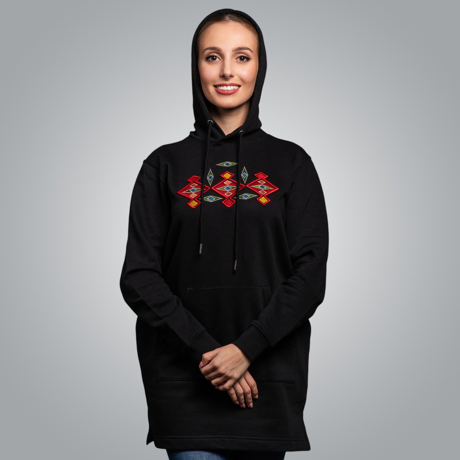 Long hooded blouse &quot;Kapanska&quot;