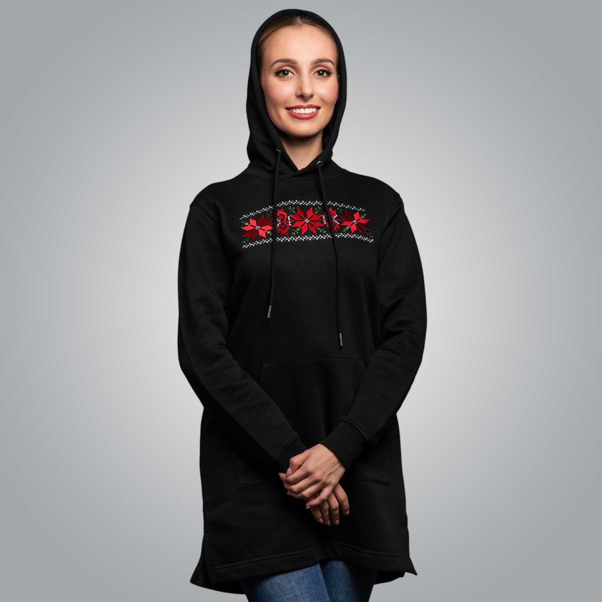 Long hooded blouse &quot;Kapanska&quot;