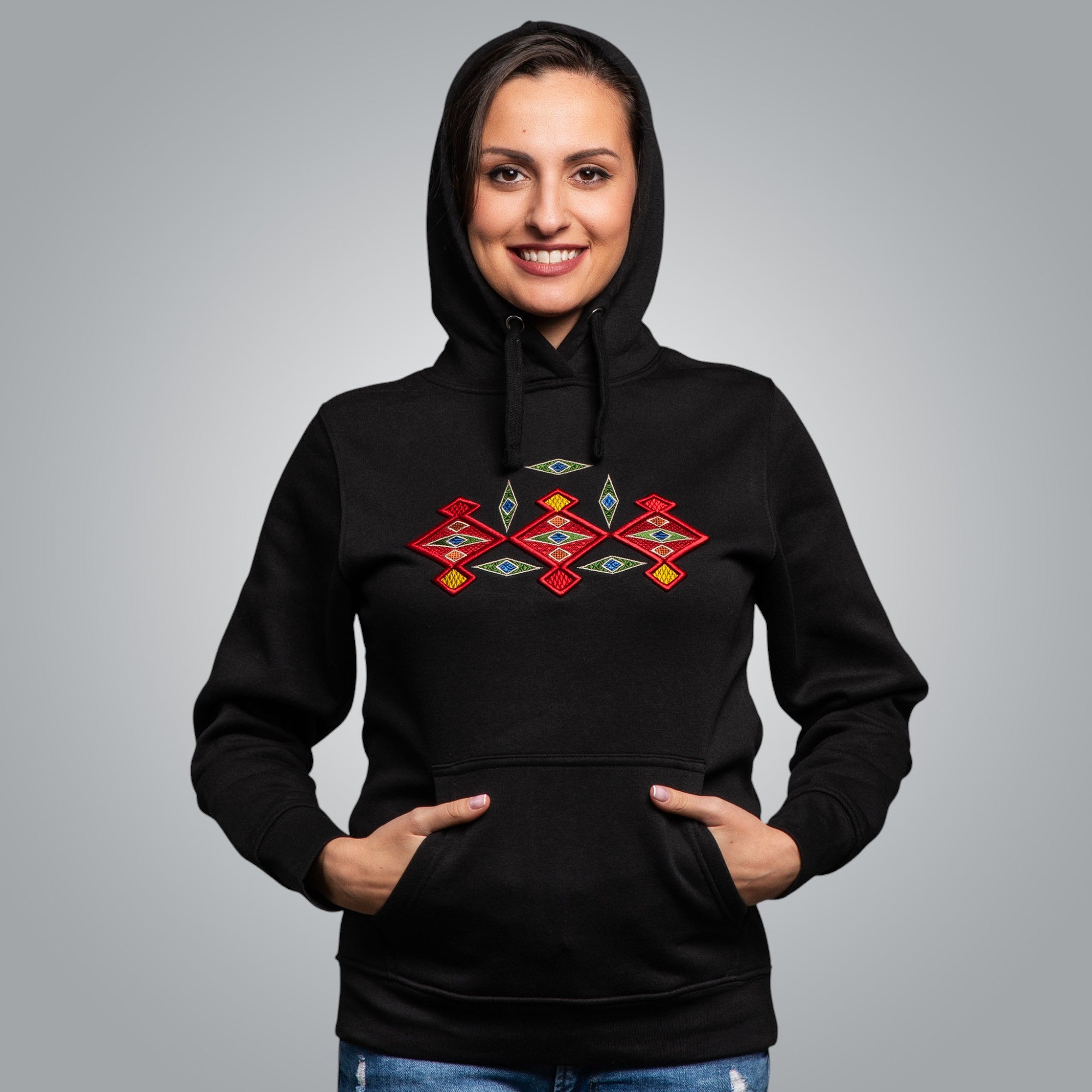Blouse with hood &quot;Kanatitsa&quot; 3D