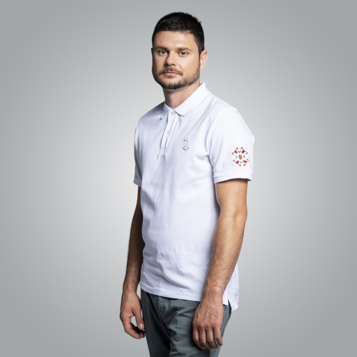 T-shirt with collar &quot;Bukranius&quot; 