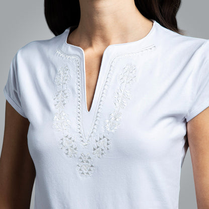 V-neck t-shirt with Shopsko motifs