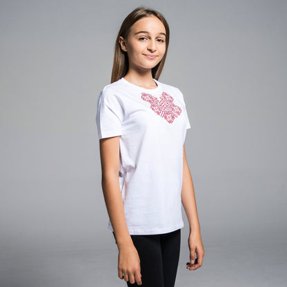 Детска тениска бродирана с шевица &quot;Китна&quot; от Везба